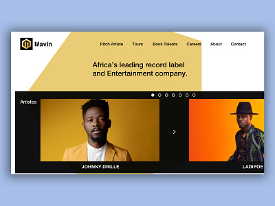 Landing page branding design illustration music nigeria nigerian ui ux