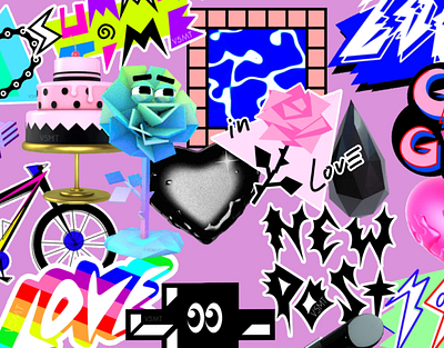 'Various GIFs & stickers' Behance Project Cover. 2d 3d animated behance character design digital stickers gif gif stickers giphy stickers icon design illustration instagram stickers interaction animation motion motion graphics social media ui ux ui vector