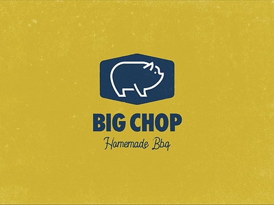 Bigchop bbq blue chop design graphic grunge meat navy noise old pig pork retro smokehouse steakhouse texas vintage weathered yellow