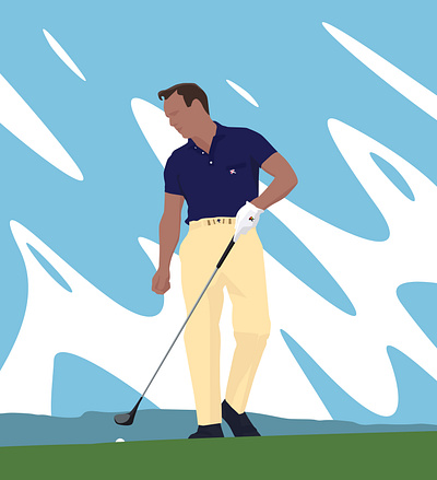 ARNOLD PALMER adobe adobexd art athlete branding design drawing drawings golf golfing graphic graphic design illustration illustrator minimal photoshop sky swing vector web