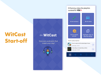 WitCast Landing Page landing page mobile mockup podcast