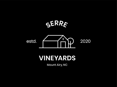 Vintage logo for a wine tasting room (2nd version) blackandwhite brand brand identity branding client work design emblem flat illustrator logo logodesign minimalism modern outline photoshop retro typography vector vintage wine