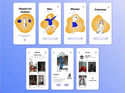 Passion for Fashion Challenge clothing designslices mobile ui