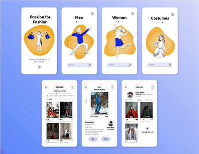 Passion for Fashion Challenge clothing designslices mobile ui