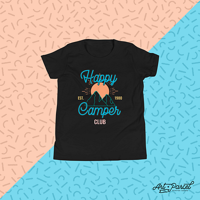 Happy Camper Club T-shirt apparel color tshirt tshirtdesign tshirts typography vector