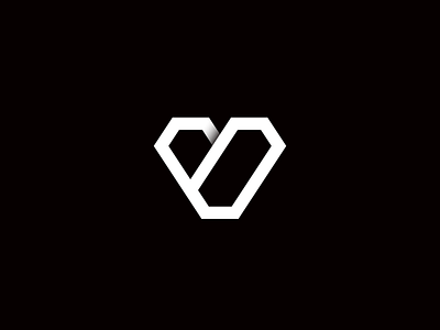 V identity logo mark minimal monogram symbol vectors