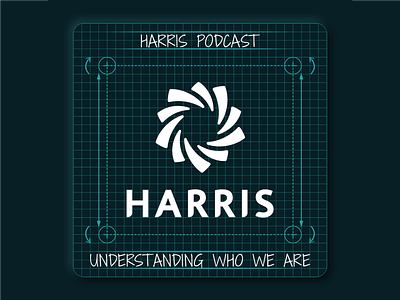 Harris Podcast Cover Art app branding design icon play podcast art vector