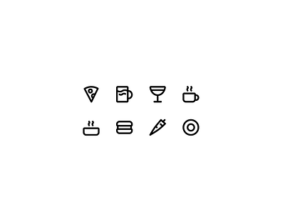 Food icons app creative design icon icon design icon set iconography icons ui ux vector