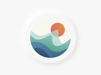 New Worlds abstract gradients grain illustration ocean sunset ui world