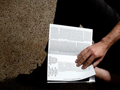 Humana City Leaks Page Human Hands book editorail layout minimalist publication book publication design publications reading text typography