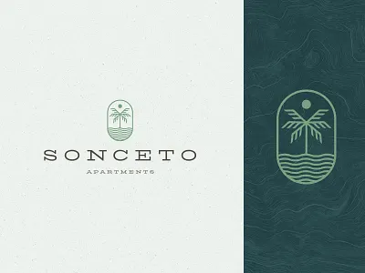 Sonceto Apartments branding color design draw florida graphic design icon logo logotype typography