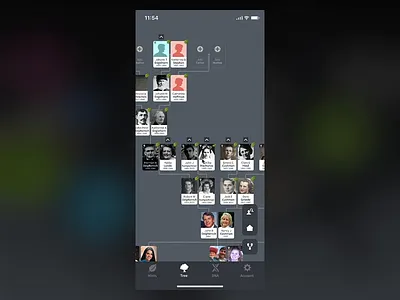 Ancestry App ancestry family tree ios map mobile mobile ui native app