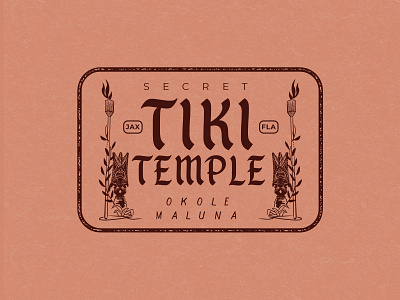 Secret Tiki Temple - III branding building chinese tiki design illustration restaurant logo skull tiki tiki bob vector