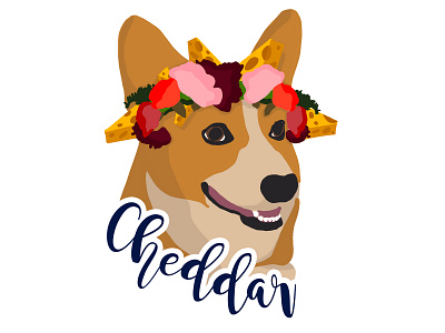 Cheddar The Corgi applepencil design illustration ipad procreate