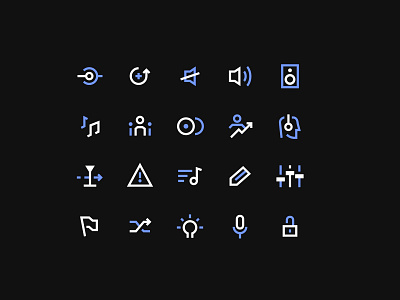 Native Instuments | Icons design dutone icon app iconography iconset instruments ios minimal mobile music native product design sharp symbol ui user interface