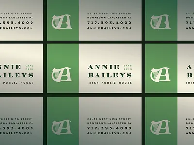 Annie Bailey's Branding branding clean design identity typography