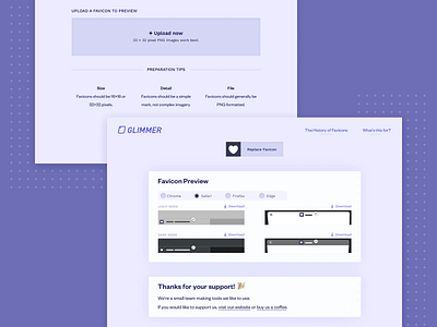 Glimmer | Preview Favicon Designs favicon product design productivity tool website design