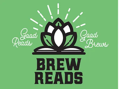 Brew Reads Logo badge beer brew hops icon illustration logo