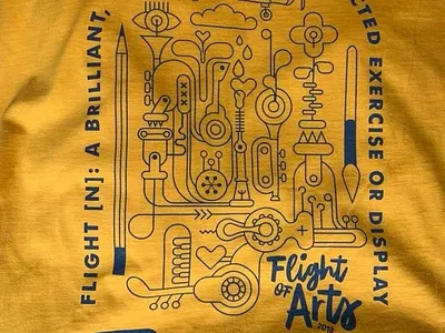 Flight of The Arts Shirt Design apparel design graphicdesign illustration line art