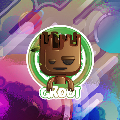 Groot baby groot cosmic groot guardians of the galaxy illustrator marvel marvel comics space tree vector