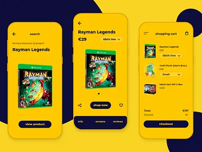 Pixie colors ecommerce games user interface