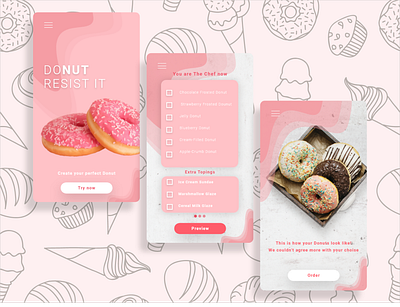 Simple Donuts App app design ui ux