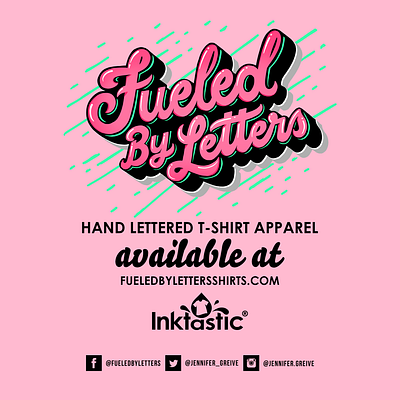 Fueled By Letters Hand Lettered Apparel design hand lettering illustration illustrator lettering t shirt t shirt design typography