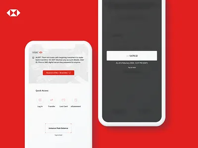 HSBC redesign app app design atm balance bank app branding design finance financial homepage hscb hscb redesign mobile transfer ui ui ux design