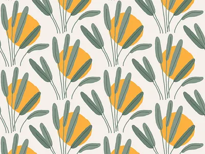 Palm Shine color design digital drawing graphicdesign illustration inspiration organic palm pattern pattern design plants sunshine vector