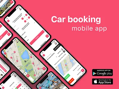 TURBO®: Car Booking Application for iOS and Android app branding design flat icon illustrator minimal ui ux web website