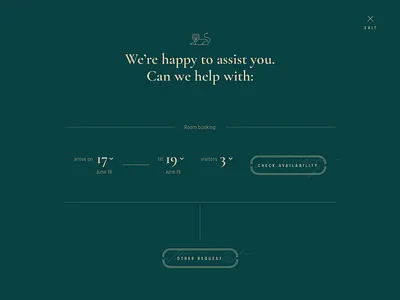 Hotel concierge experience branding design flat logo minimal web website