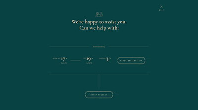 Hotel concierge experience branding design flat logo minimal web website