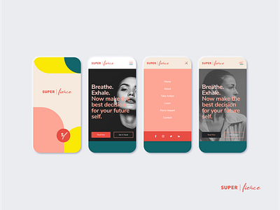 Super Fierce - Responsive Design Mockups brand branding design mobile mobile ui responsive responsive design ui ux