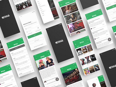 NetNaija Mobile App Design android android app design android app development dailui design entertainment feed ios ios app ios app design movies music netnaija news newsfeed ui uid ux uxui