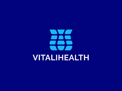 Vitali Health Logo Design adobe illustrator branding design health logo identity logo logo design logos medical medical logo minimalist logo modern logo design monogram logo