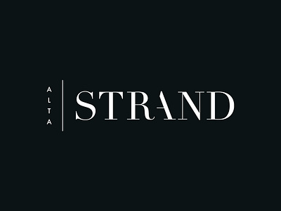 Alta Strand apartment brand identity branding custom type dallas design high end ligature logo logotype luxury real estate serif typography