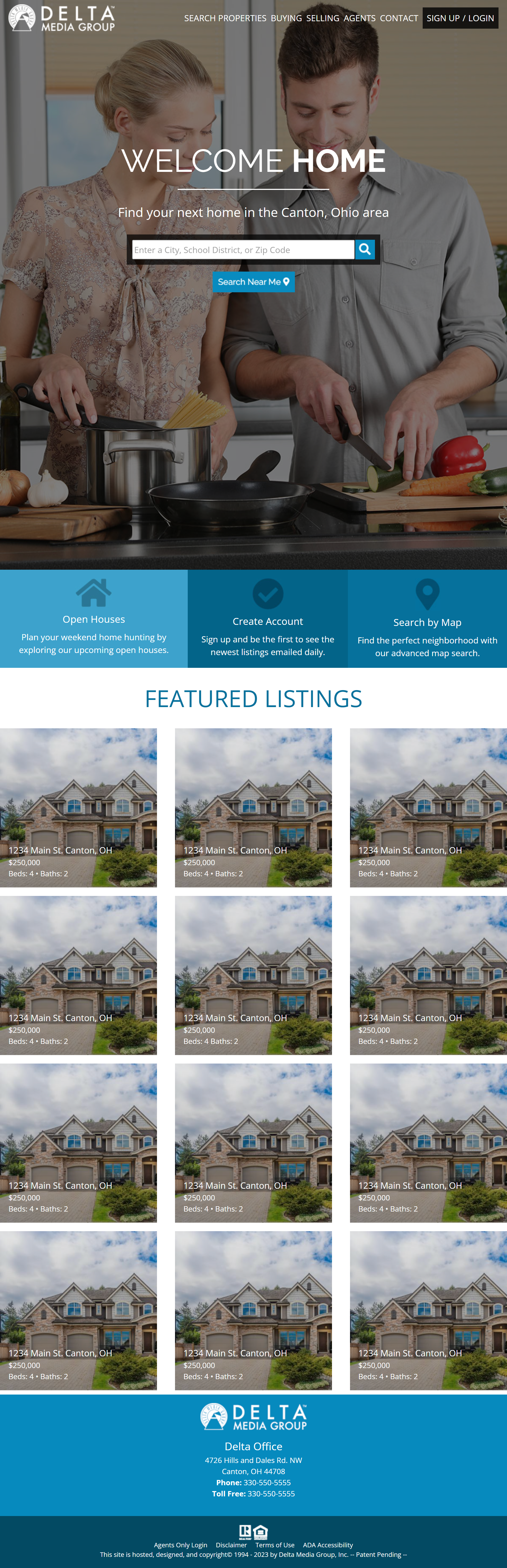 Example of Delta Media Group Landing Page