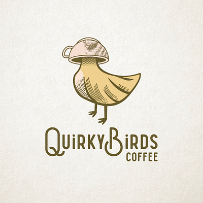 Logo for Quirky Birds Coffee bird bird illustration bird logo branding coffee cup hatching hipster logo logo logodesign nice logo retro design retro logo vintage logo