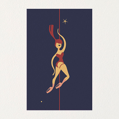 Happy everyday flying pole dancers. exotic happy pole dancer poster