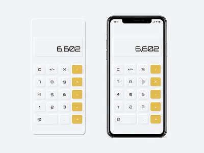 Neumorphism - Calculator Daily UI 004 dailyui mobile app design mobile ui typography ui ui design