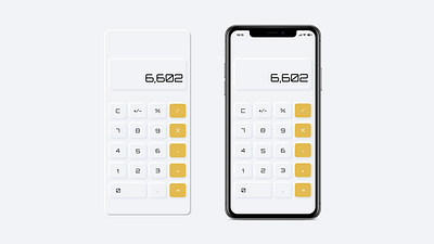 Neumorphism - Calculator Daily UI 004 dailyui mobile app design mobile ui typography ui ui design