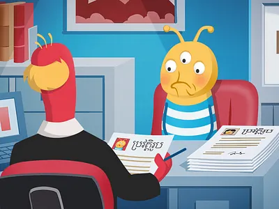 Farting 2d animation after effects animation cartoon character animation clip studio paint clipstudiopaint explainervideo fart illustration moho monsters office