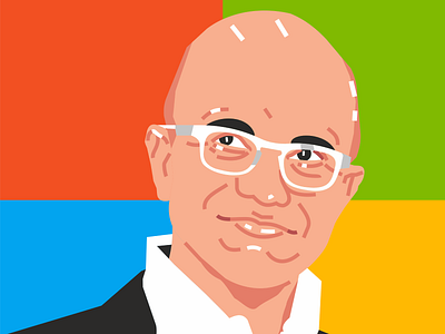 Satya Nadella celebrity ceo drawing face illustration flat design illustraion illustration illustration agency illustration art illustration challenge illustration design illustrations illustrator illustrator art line art line illustration microsoft potrait