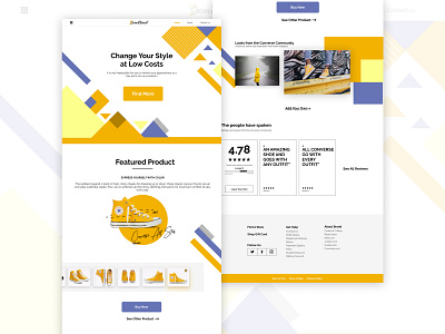 dribbble post shoes flat branding business secondbrand shoes simple ui uidesign uiux web