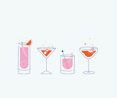 Cocktail Drinks bar cocktail bar cocktails design drinks gin tonic grapic icon icon set illustration illustrator lemonade limes logo margarita vector