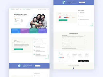 Term Insurance Landing Page finance fintech health illustration interaction investment landing page landing page ui product design term life insurance ui uiux