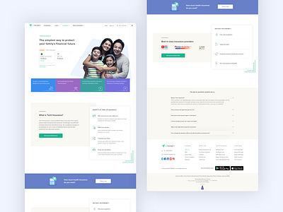 Term Insurance Landing Page finance fintech health illustration interaction investment landing page landing page ui product design term life insurance ui uiux