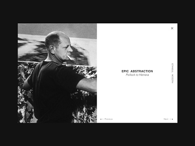 Pollock to Herrera design minimal uidesign uiux user experience user interface ux webdesign