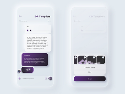 app messenger | [ skeuomorphism 2.0 ] | [ neumorphism ] app app design clear experience ios light simple sketch skeuomorphic soft software design trendy ui ux