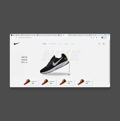 Neumoephic-shoping-shoes brand css html minimal neumorphic neumorphism nike shoes shopping webdesign website